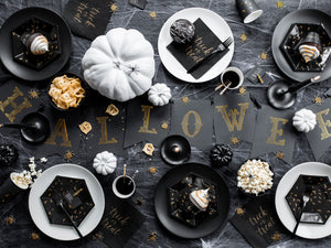 Black and Gold Halloween Flat Lay