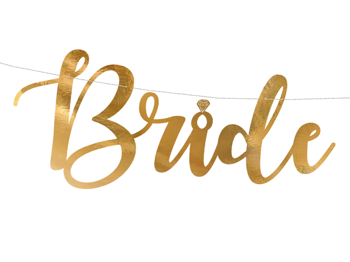 Gold Bride to be Banner 2.5ft Close Up