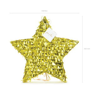 Giant Gold Star Piñata 17.5in Dimensions