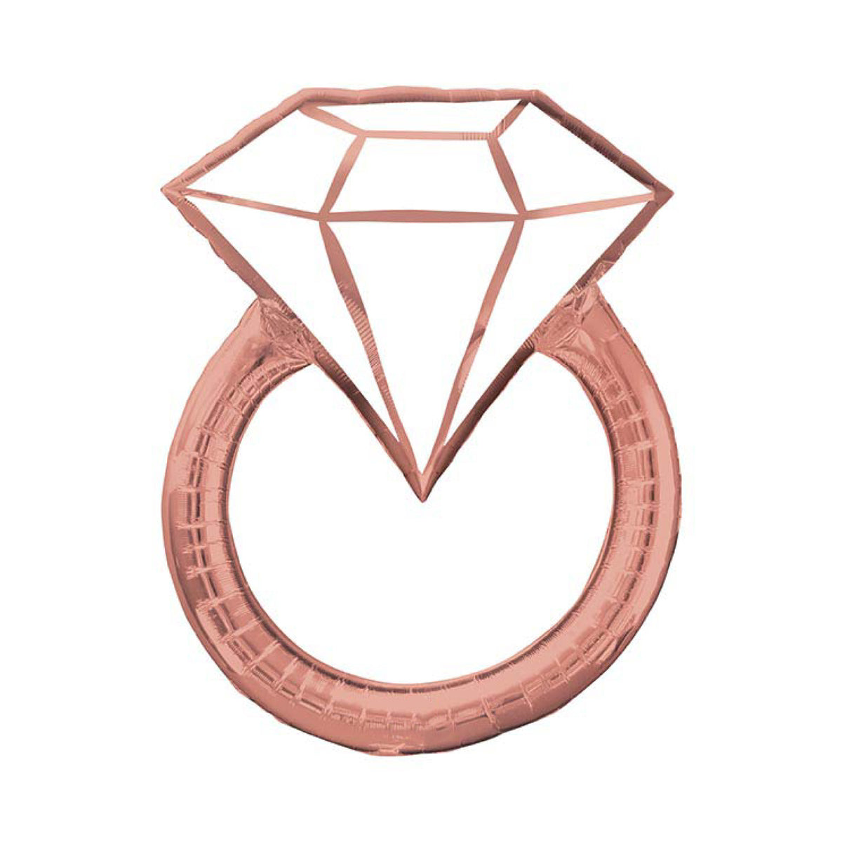 Giant Rose Gold Engagement Ring Balloon 30in | The Party Darling