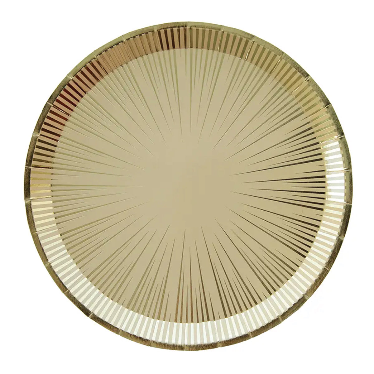 Gold Art Deco Lunch Plates 8ct | The Party Darling