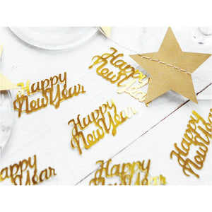 Gold Happy New Year Confetti Pack Zoomed In