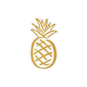 Gold Pineapple Beverage Napkins 20ct | The Party Darling