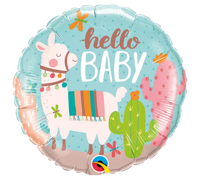 Llama Hello Baby Shower Balloon 18" | The Party Darling