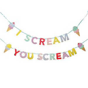 I Scream You Scream Banner 9ft | The Party Darling
