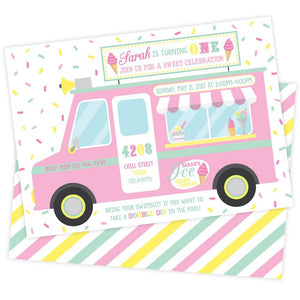 Ice Cream Birthday Party Invitation | The Party Darling