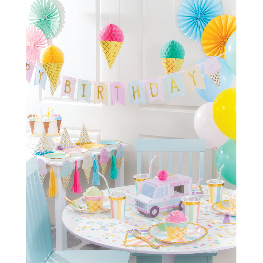 Ice Cream Cone Party Hats 8ct - The Party Darling