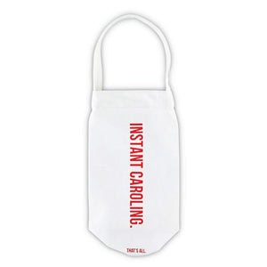 Instant Caroling Canvas Wine Bottle Bag | The Party Darling