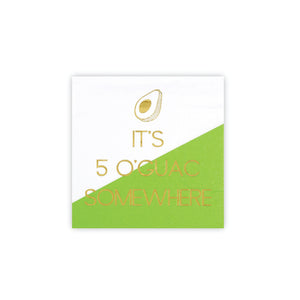 It's 5 O'Guac Somewhere Beverage Napkins 20ct| The Party Darling