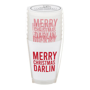 Merry Christmas Darlin Frosted Cups 8ct Packaged