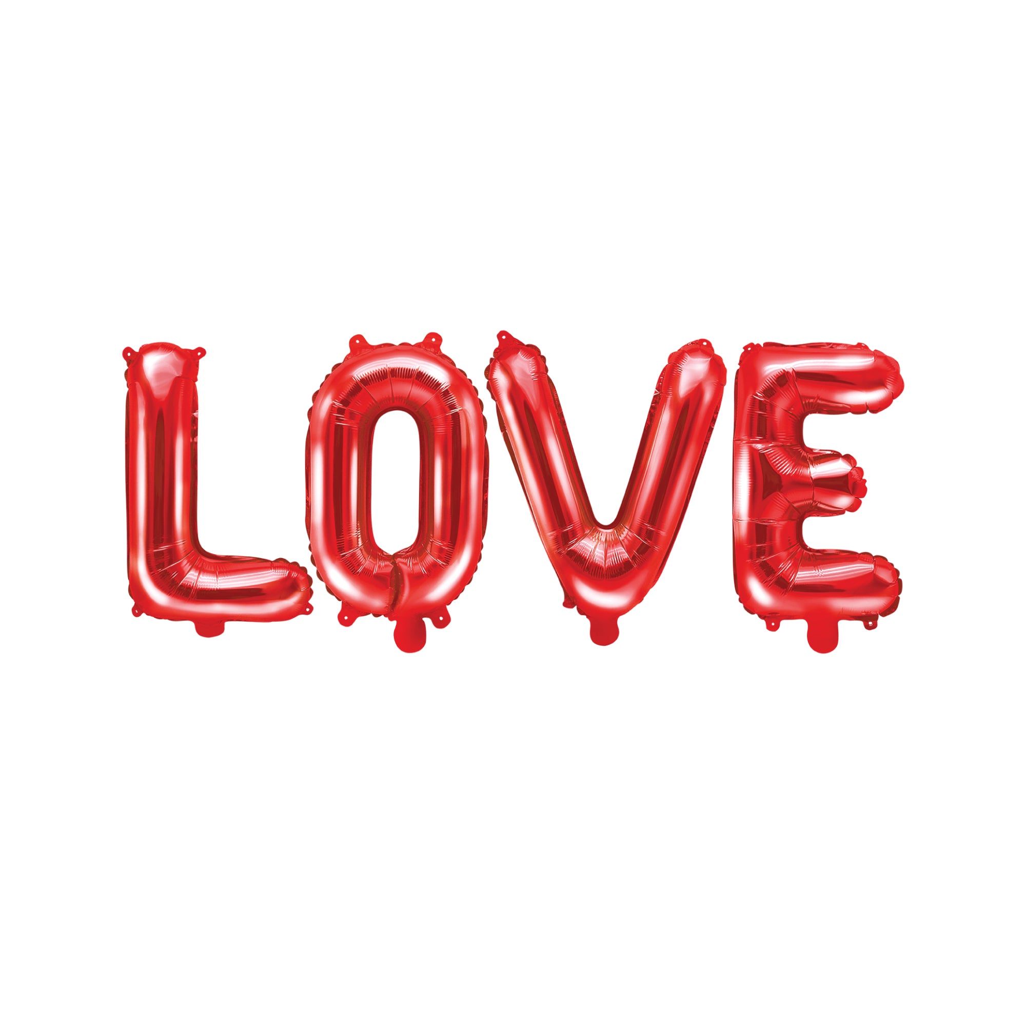 Red LOVE Letter Balloon Phrase 14in, 4pc | The Party Darling
