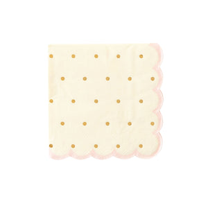 Gold Polka Dot Princess Dessert Napkins 18ct | The Party Darling
