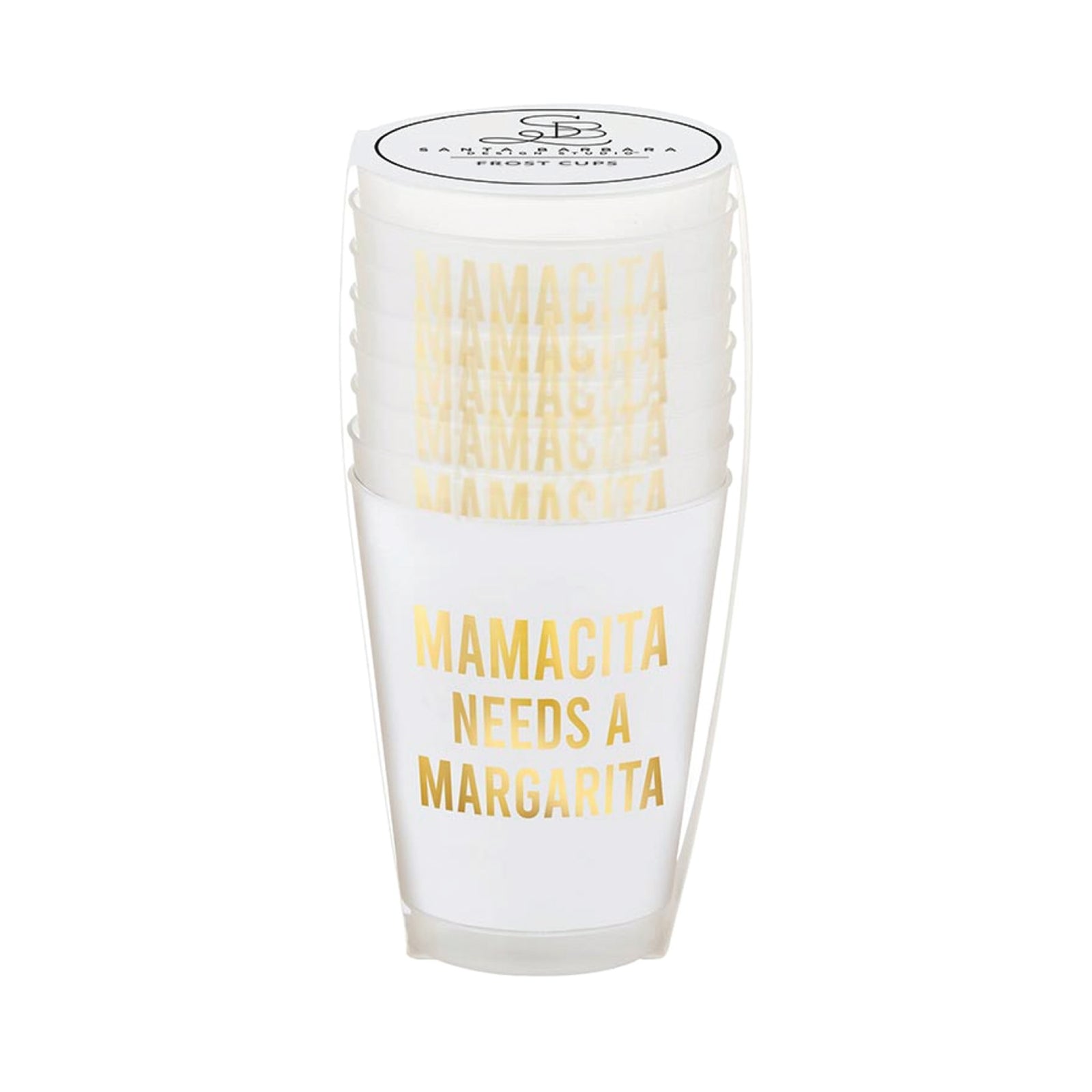 Mama Needs a Margarita Frosted Plastic Cups 6ct | The Party Darling