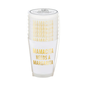 Mama Needs a Margarita Frosted Plastic Cups 6ct Packaged