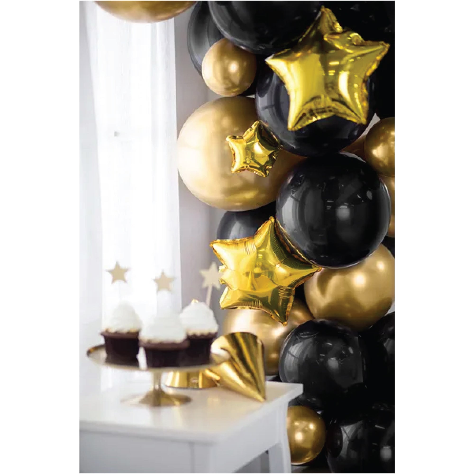 Metallic Gold Star 4.75in Balloons 25ct | The Party Darling