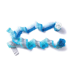 Metallic Blue & Silver Crepe Paper Streamers 2ct | The Party Darling