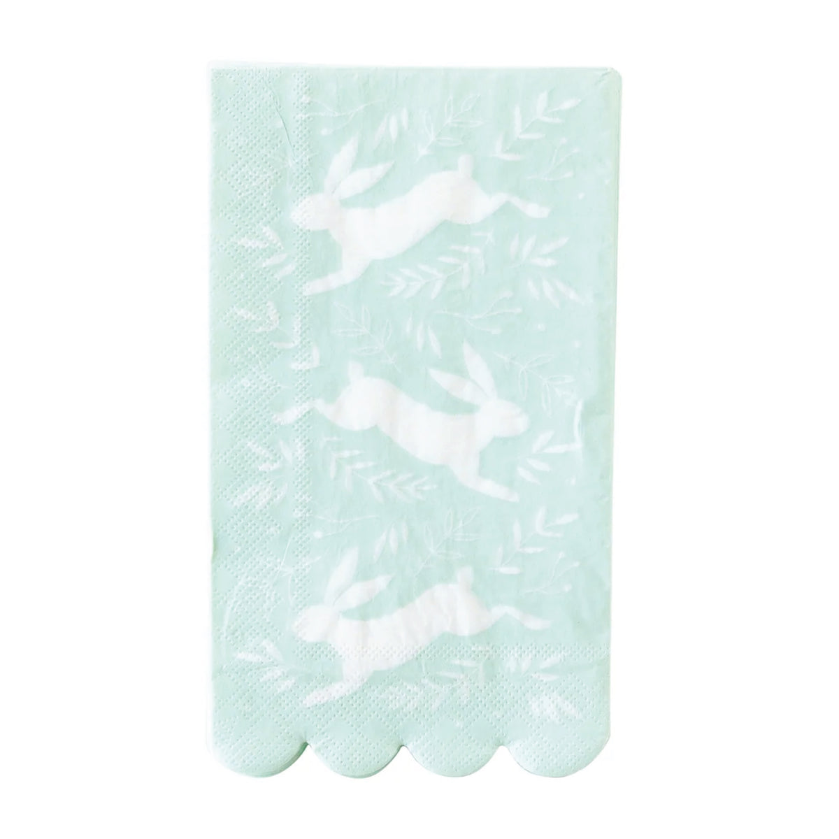 Mint Green Bunny & Sprigs Paper Guests Towels 24ct | The Party Darling