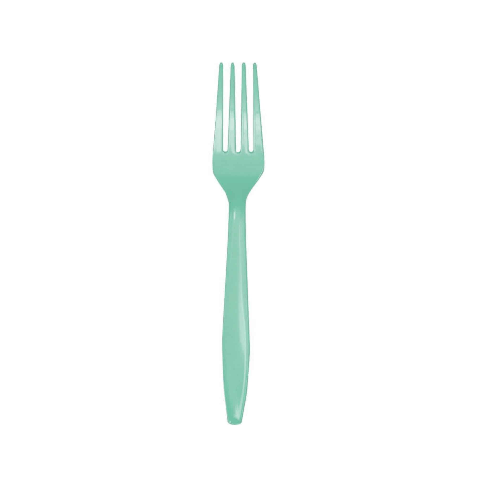 Mint Green Plastic Forks Service for 24 | The Party Darling