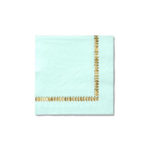 Mint Green & Gold Brushstroke Dessert Napkins | The Party Darling