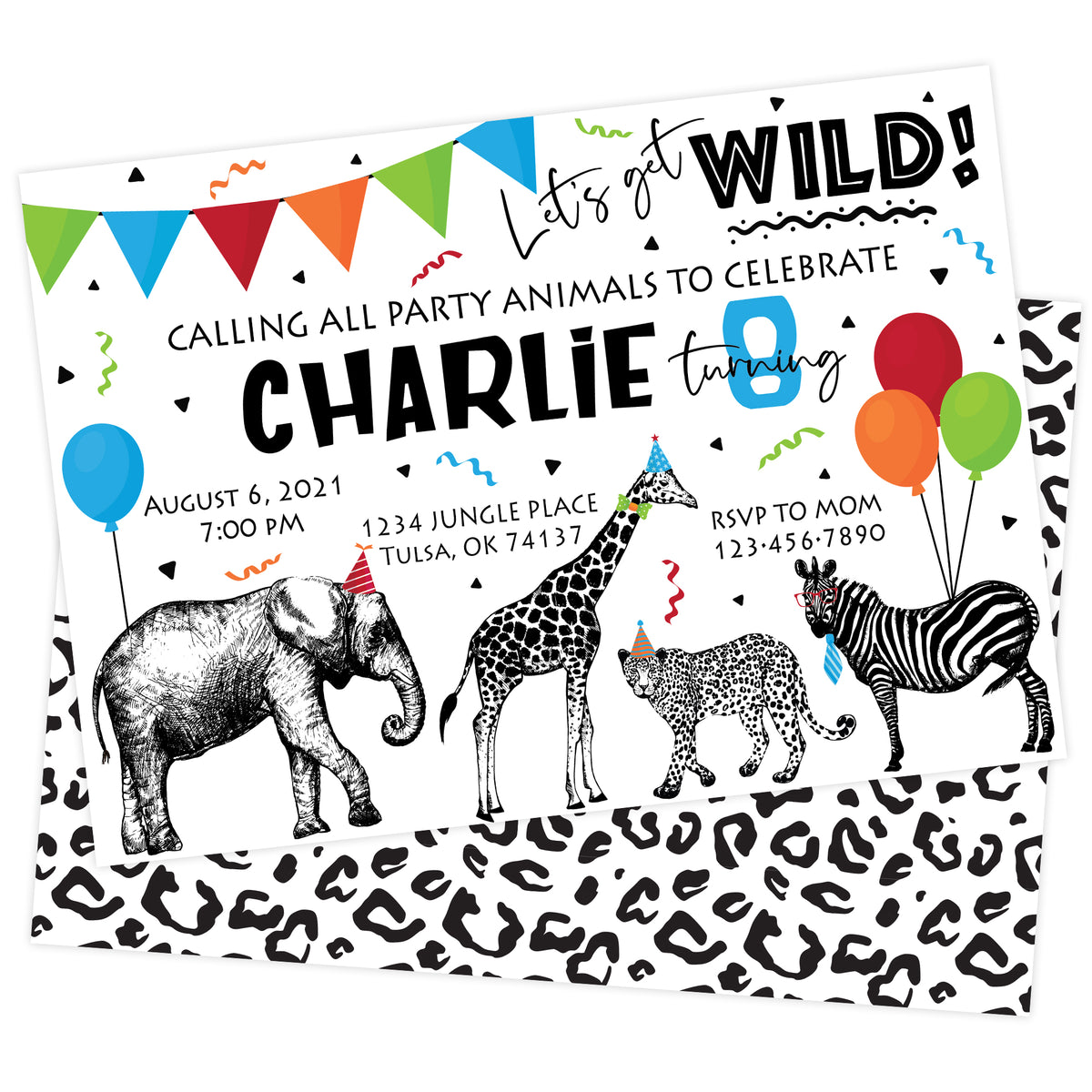 Printable Get Wild Safari Birthday Invitation | The Party Darling