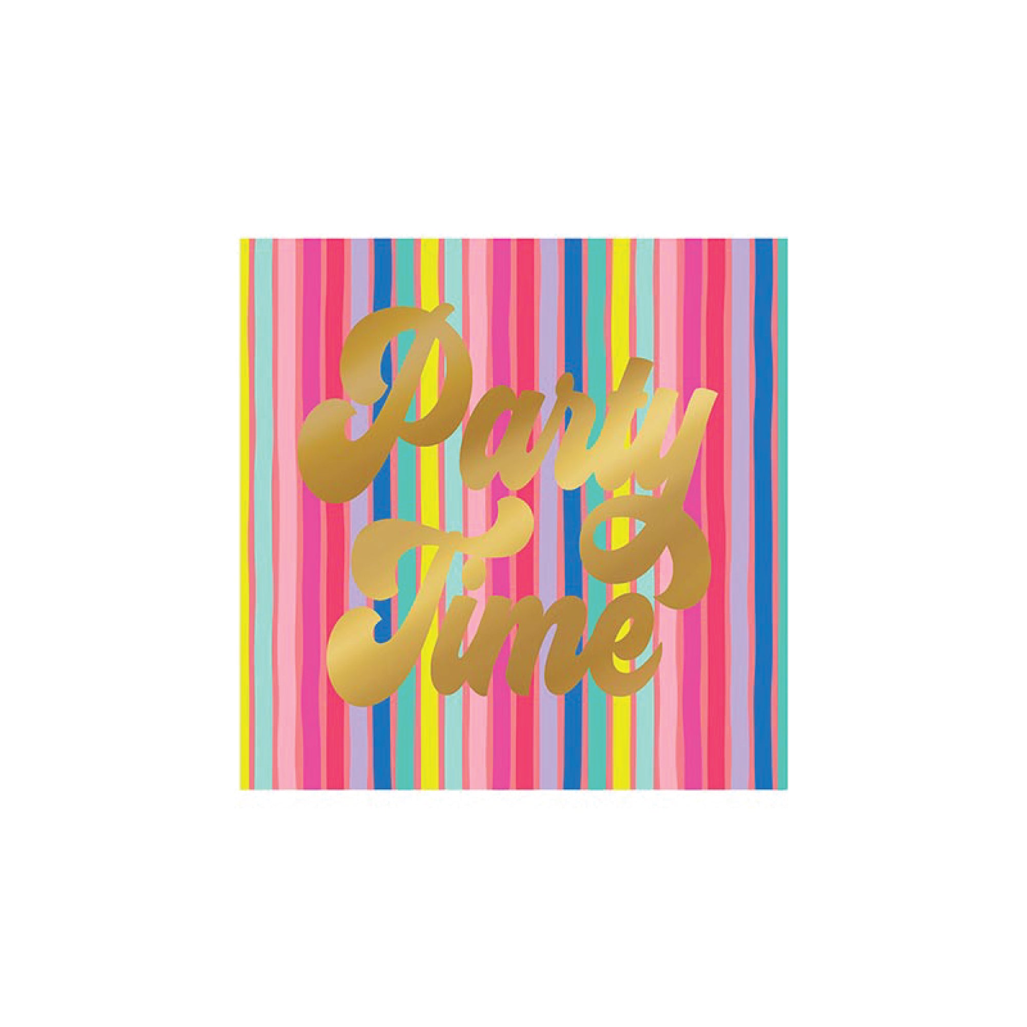 Multicolor Stripes Party Time Dessert Napkins 20ct | The Party Darling