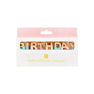 Multicolor & Gold Happy Birthday Toothpick Candles Pack