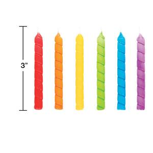 Rainbow Spiral Birthday Candles - The Party Darling