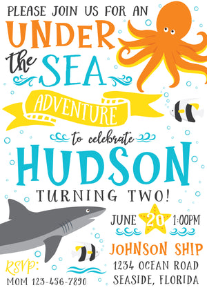 Under the Sea Party Invitation - The Party Darling