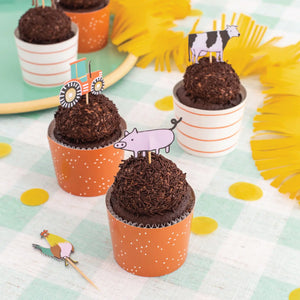 On the Farm Cupcake Kit 24ct Party Display