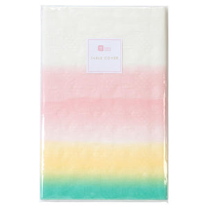 Pastel Rainbow Paper Table Cover folded