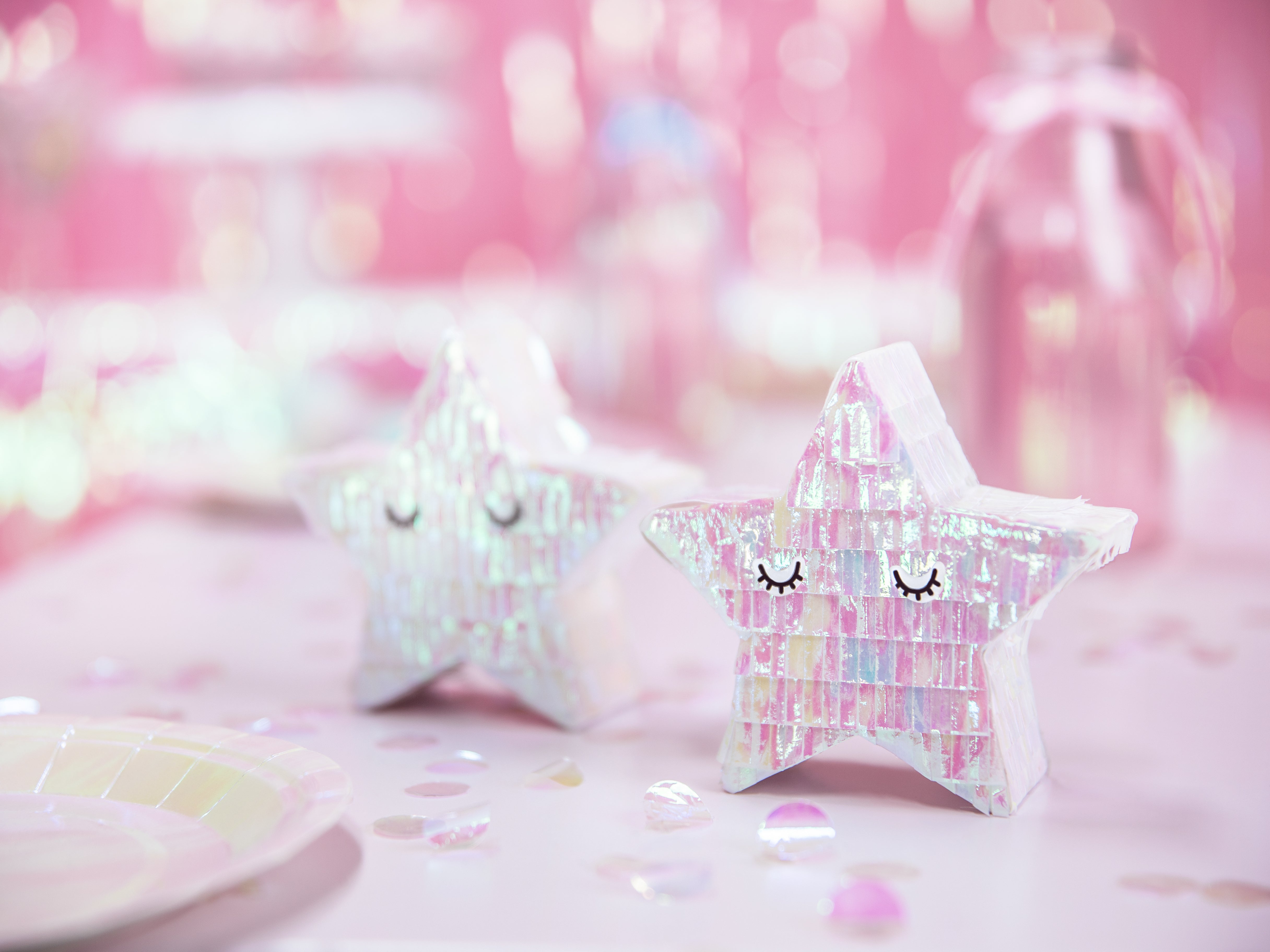 iridescent star pinatas