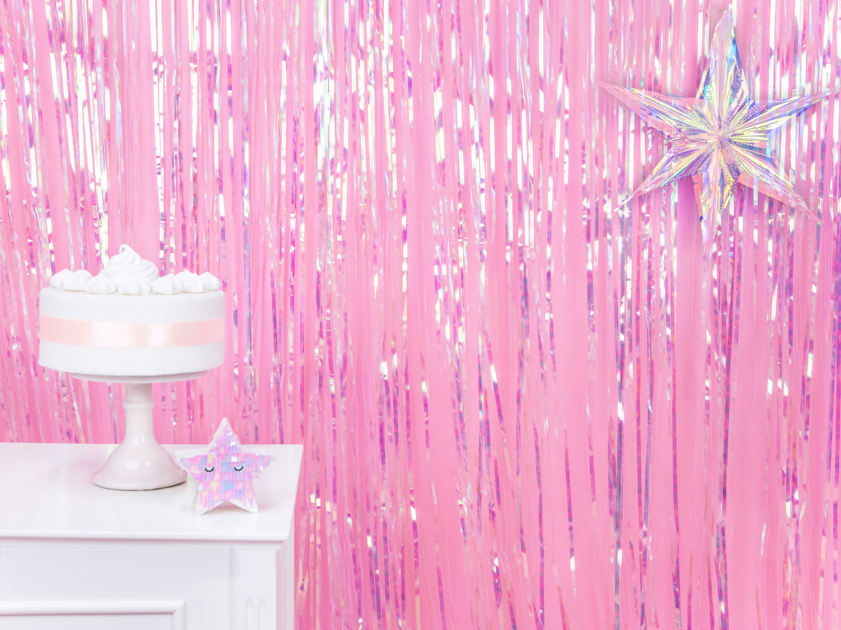 iridescent party backdrop