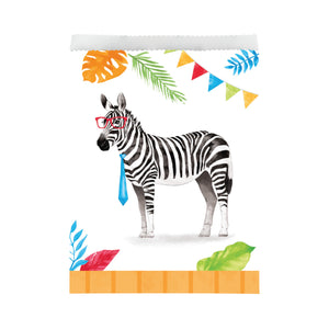 Get Wild Safari Treat Bags 8ct Zebra
