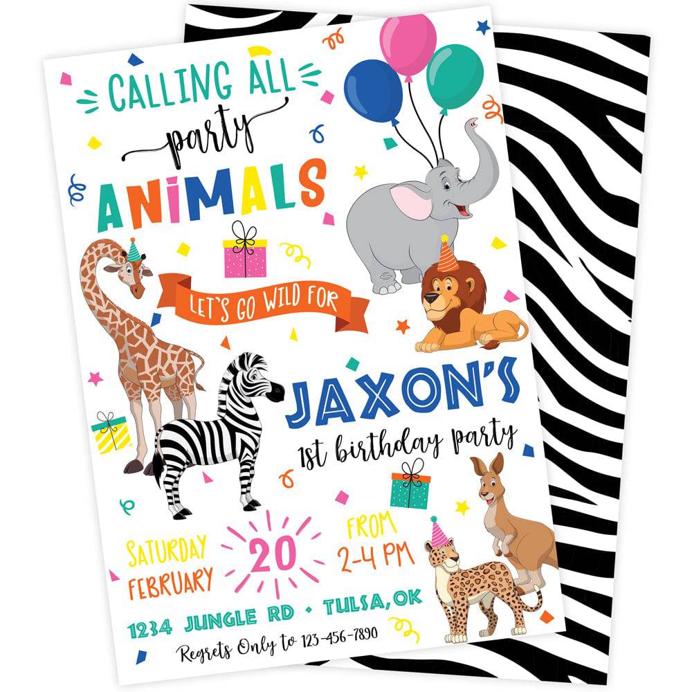 Party Animals Birthday Party Invitation | The Party Darling