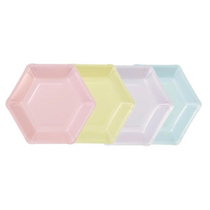 Pastel Hexagonal Dinner Plates 8ct | The Party Darling