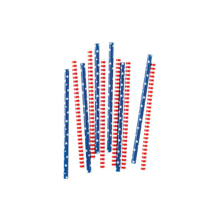 Patriotic Stars & Stripes Straws Reusable Straws 12ct Designs