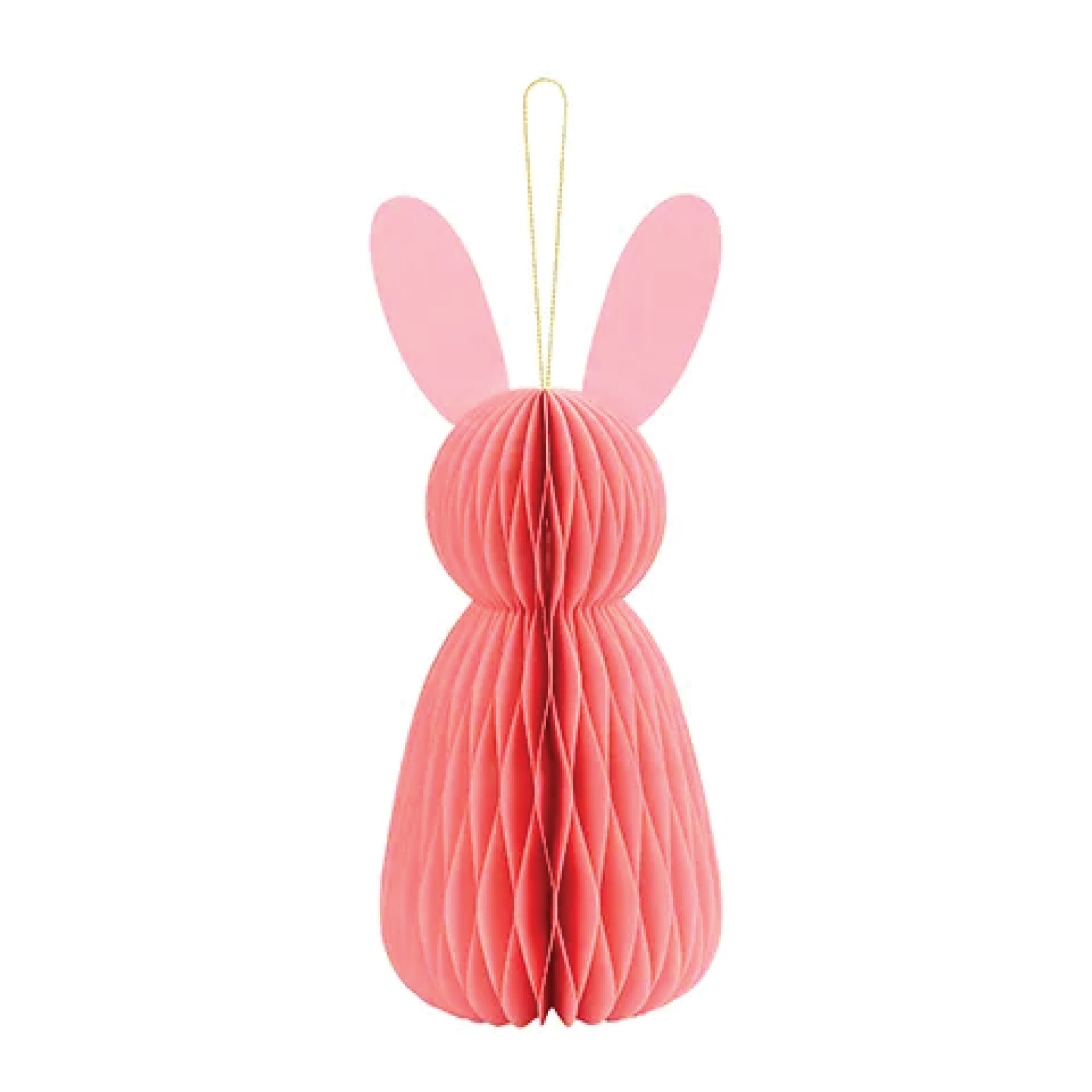 Pink Bunny Honeycomb Decoration 12in | The Party Darling