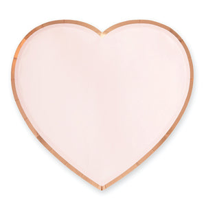 Pink Heart Shaped Lunch Plates 8ct | The Party Darling