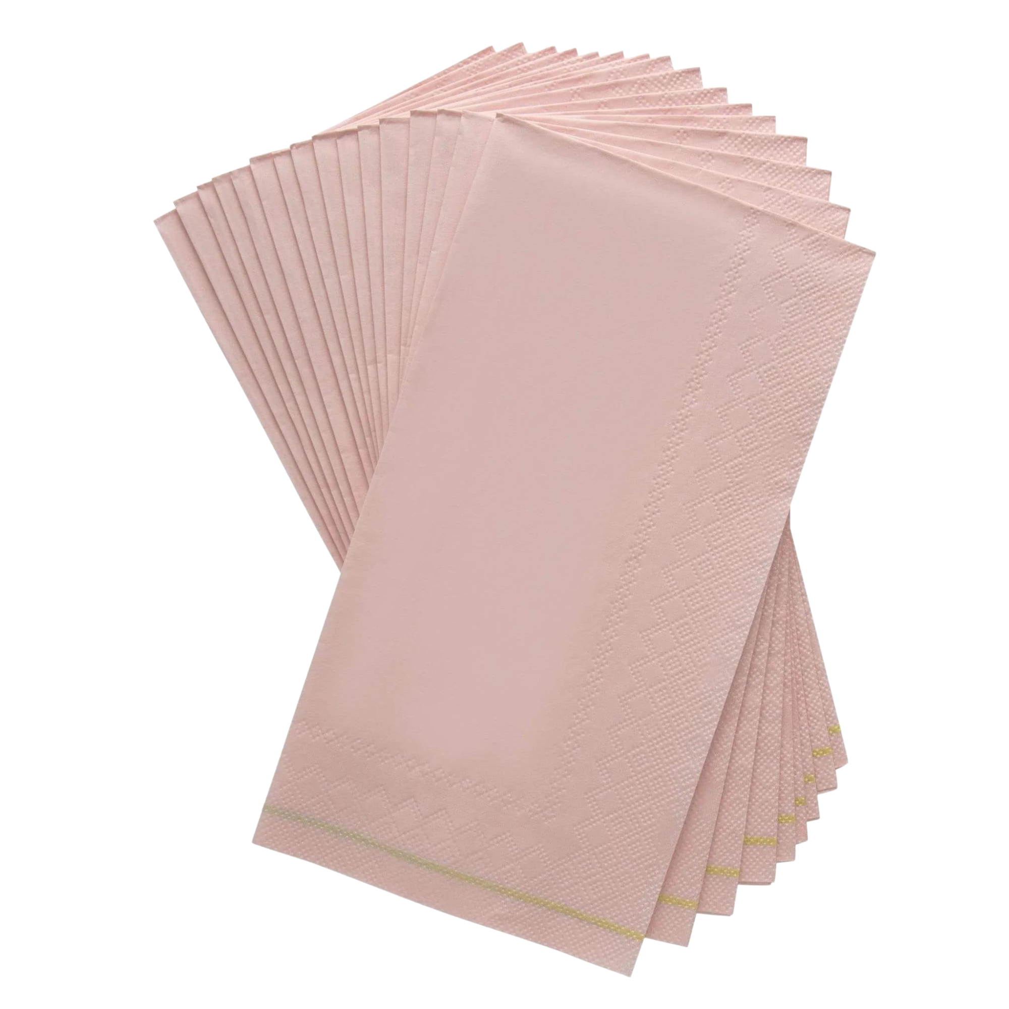 Pale Pink & Gold Stripe Paper Guest Towels 16ct | The Party Darling