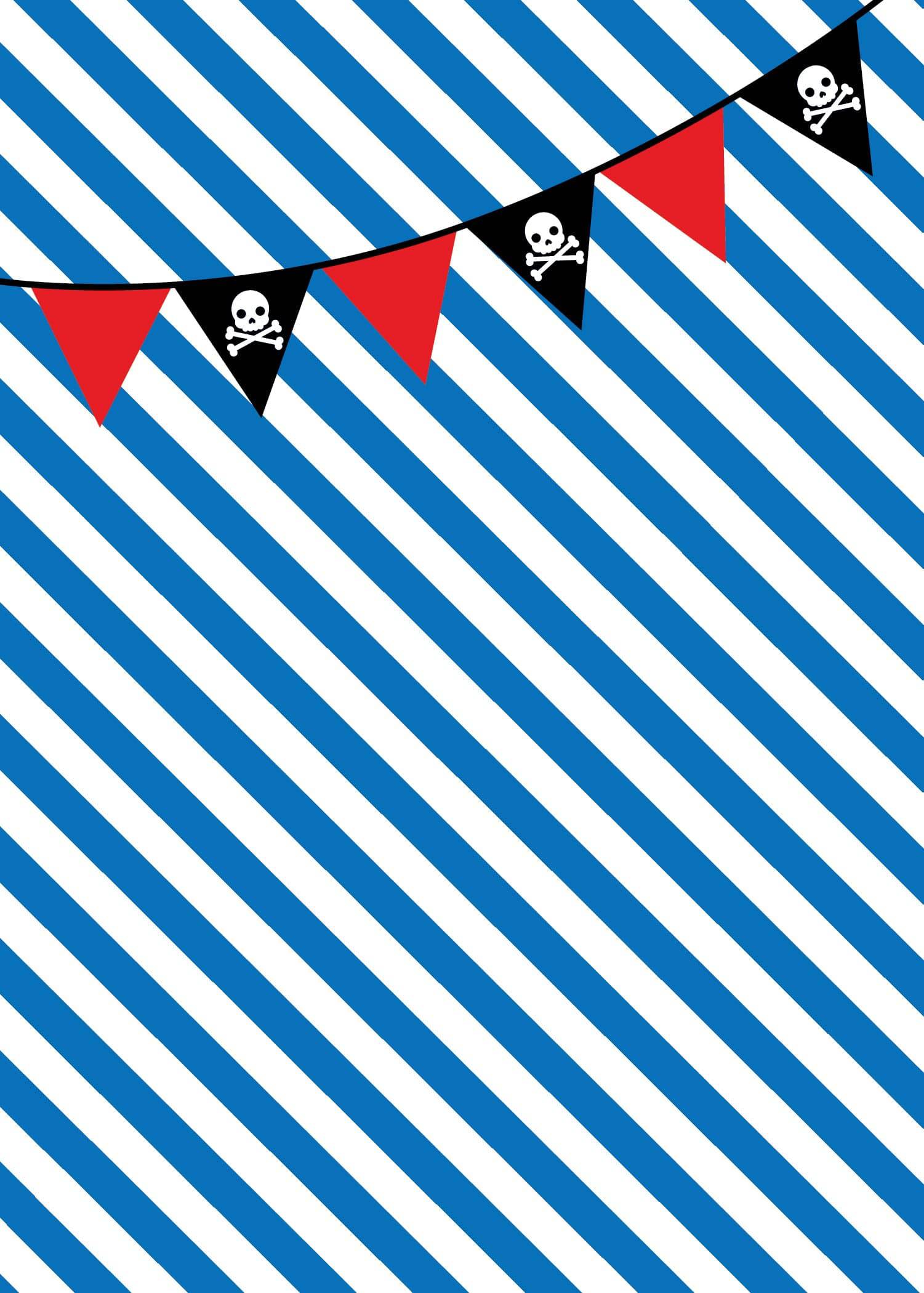 Blue Pirate Birthday Party Invitation | The Party Darling