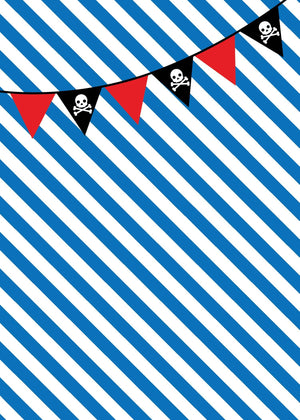 Blue Pirate Birthday Party Invitation | The Party Darling