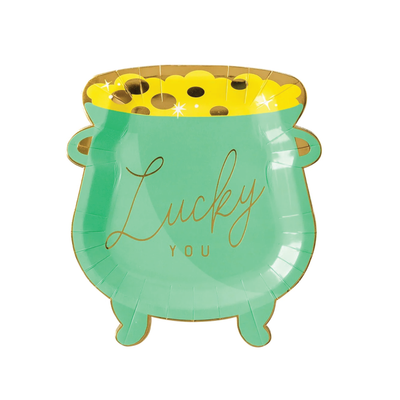 Lucky Pot of Gold Dessert Plates 8ct