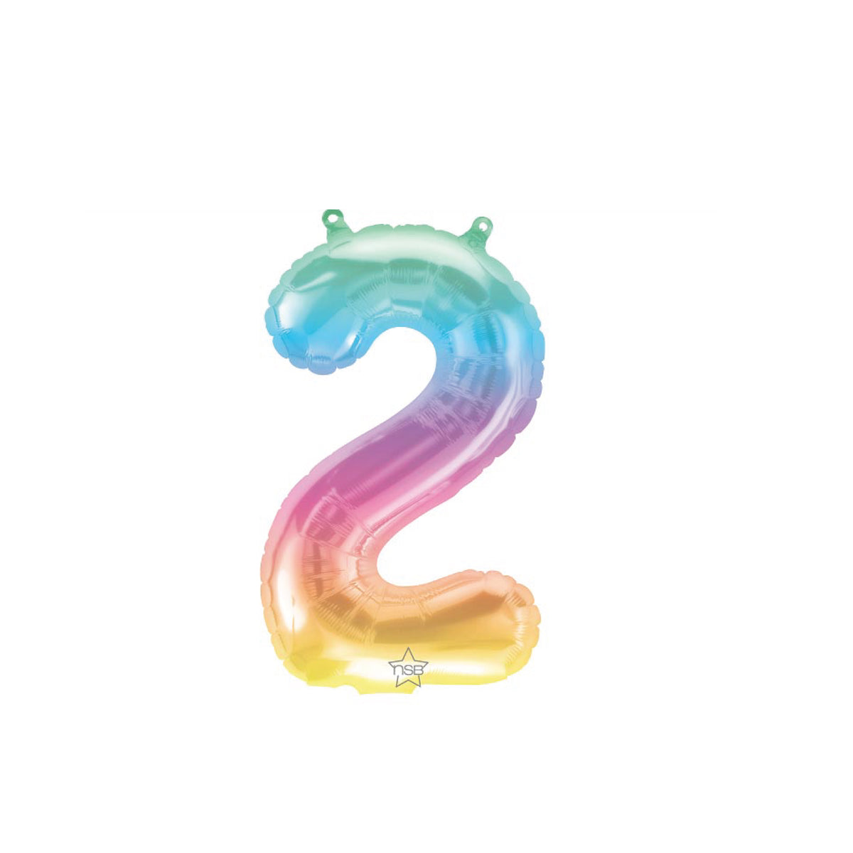 16" Rainbow Ombre Number Balloon 2 | The Party Darling