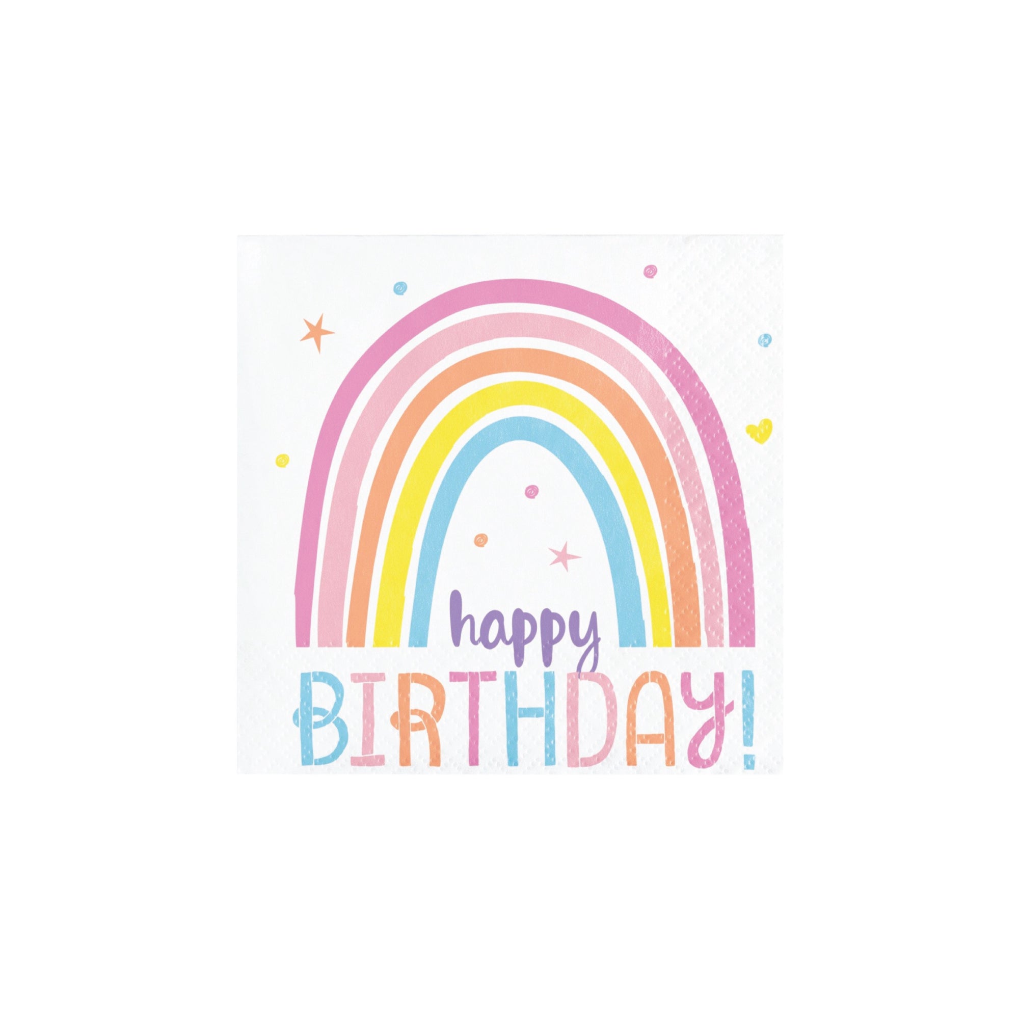 Rainbow Birthday Dessert Napkins 16 ct | The Party Darling
