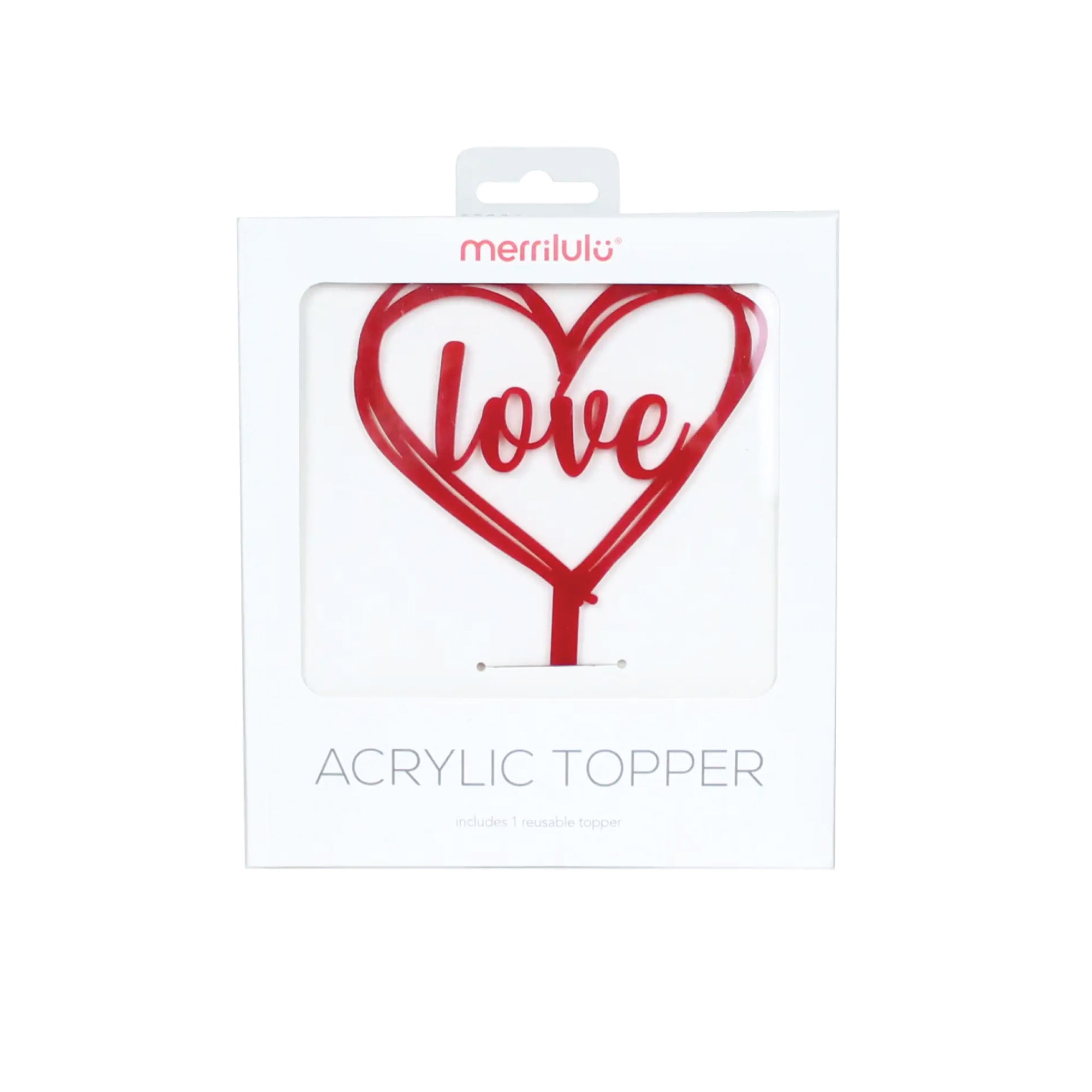 Red Love Cake Topper | The Party Darling