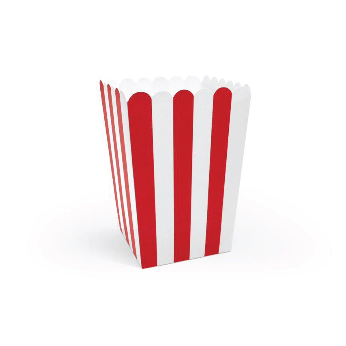 Red Striped Popcorn Boxes 6ct | The Party Darling