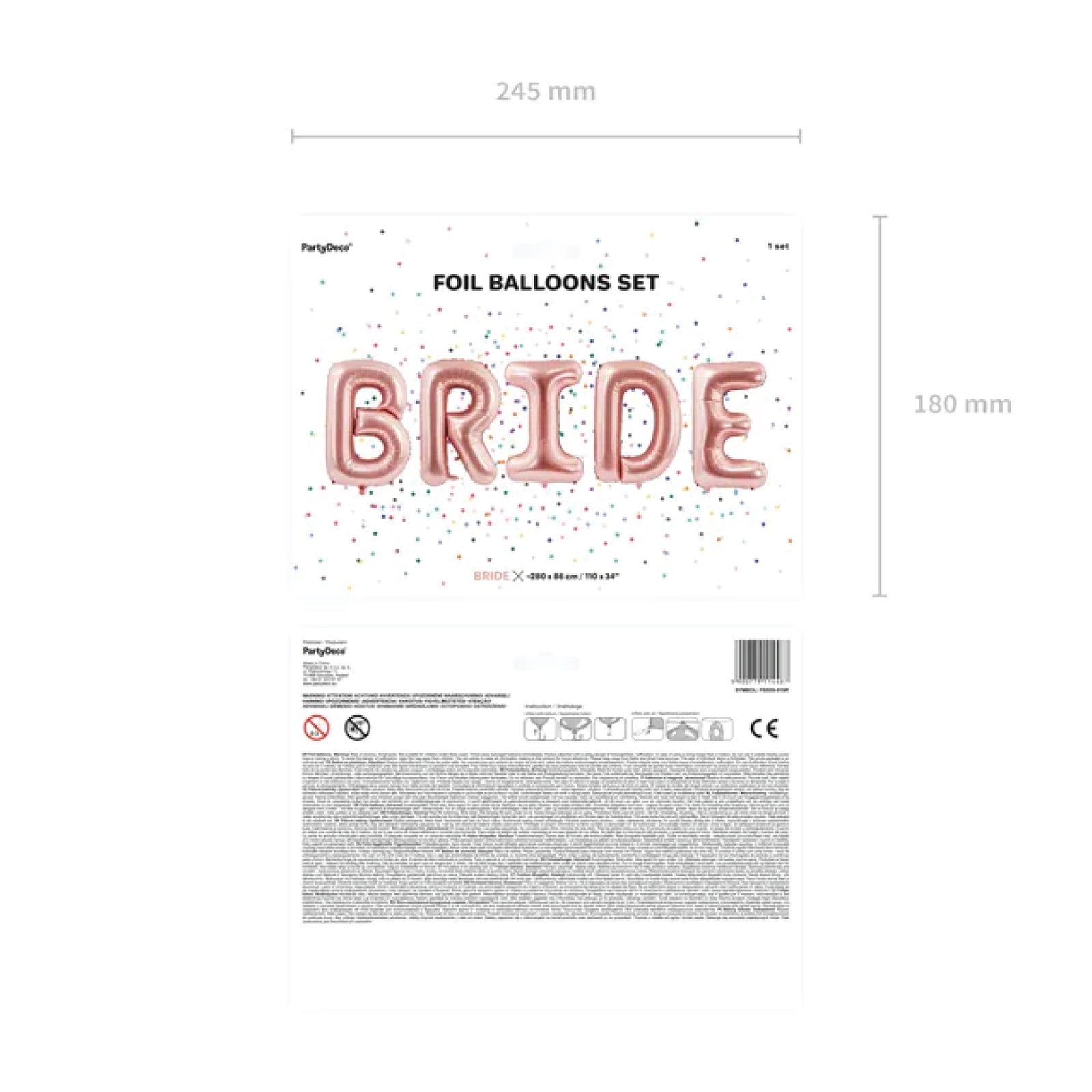 34in Rose Gold Bride Letter Balloon Kit | The Party Darling