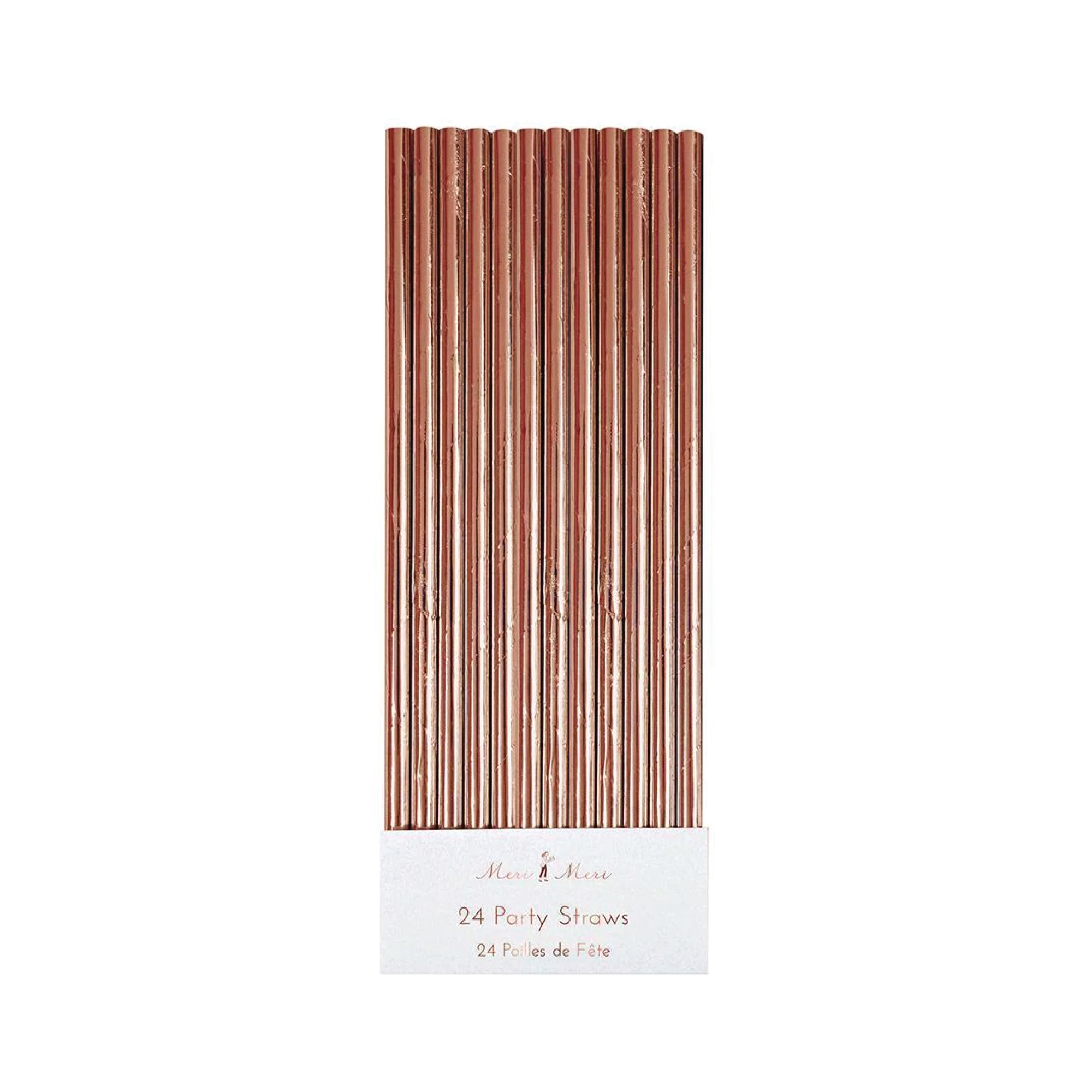 Rose Gold Paper Straws 24ct | The Party Darling