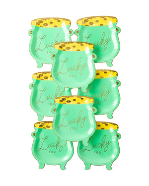 Lucky Pot of Gold Dessert Plates 8ct | The Party Darling