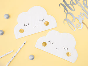 happy cloud napkins for birthday